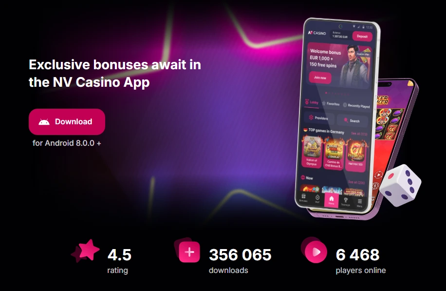 NV Casino APK download – registrace v Android a iOS aplikaci