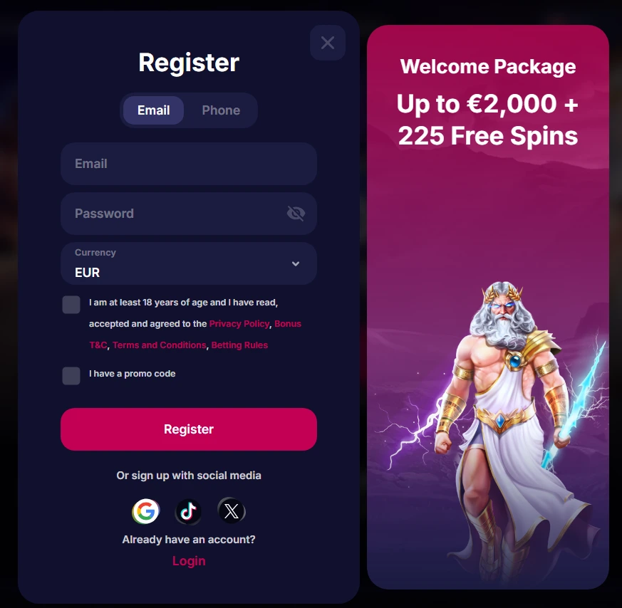 NV Casino registrace Česko – založení a ověření nového hráčského účtu